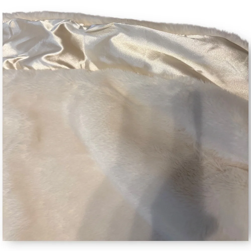 Cream Faux Fur Bridal Wrap - Women Accessories Scarves & Wraps